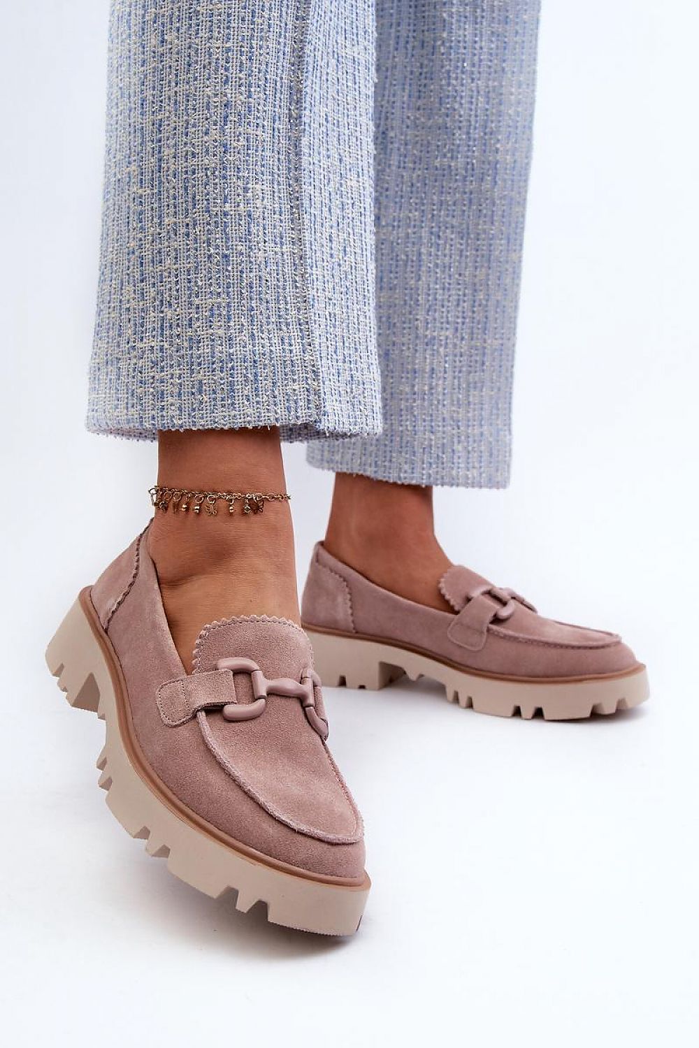 Mocassin Step in Style til dame fra MS StyleHaven, laget av polyester, farge Brun, størrelse 41, med 45720 ermer, perfekt til casual; dress