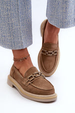 Mocassin Step in Style til dame fra MS StyleHaven, laget av polyester, farge Brun, størrelse 38, med 45720 ermer, perfekt til casual