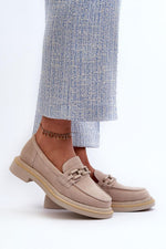 Mocassin Step in Style til dame fra MS StyleHaven, laget av polyester, farge Brun, størrelse 39, med 45720 ermer, perfekt til casual