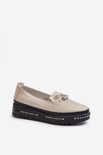 Mocassin Step in Style til dame fra MS StyleHaven, laget av polyester, farge Grå, størrelse 37, med 45720 ermer, perfekt til casual; dress