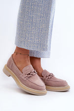 Mocassin Step in Style til dame fra MS StyleHaven, laget av polyester, farge beige, størrelse 36, med 45720 ermer, perfekt til casual