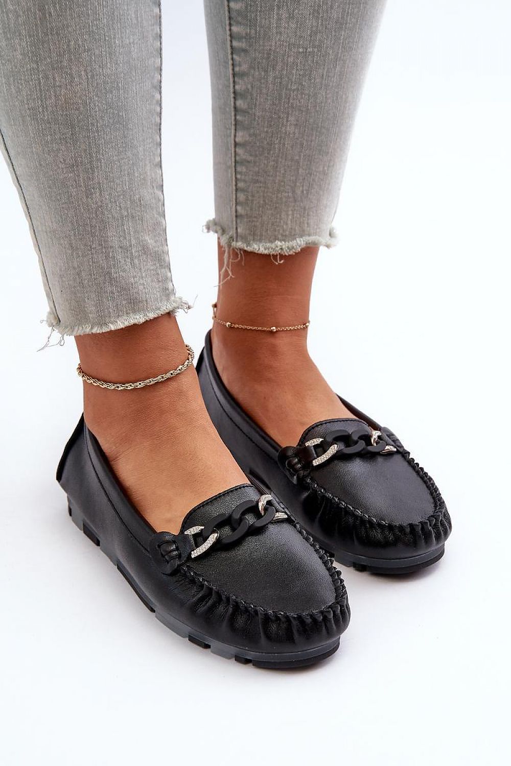Mocassin Step in Style til dame fra MS StyleHaven, laget av polyester, farge Hvit, størrelse 38, med 45720 ermer, perfekt til casual; dress