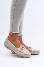 Mocassin Step in Style til dame fra MS StyleHaven, laget av polyester, farge Hvit, størrelse 39, med 45720 ermer, perfekt til casual; dress