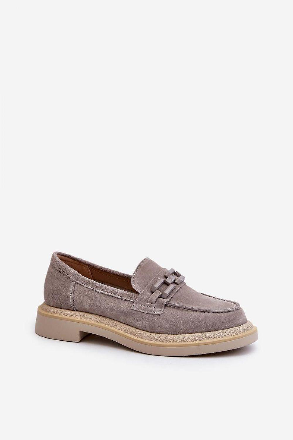 Mocassin Step in Style til dame fra MS StyleHaven, laget av polyester, farge beige, størrelse 40, med 45720 ermer, perfekt til casual