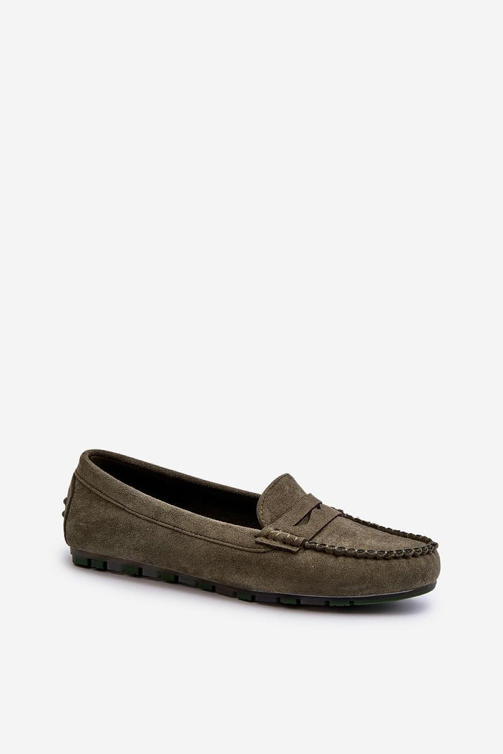 Mocassin Step in Style til dame fra MS StyleHaven, laget av polyester, farge Grønn, størrelse 37, med 45720 ermer, perfekt til casual; dress