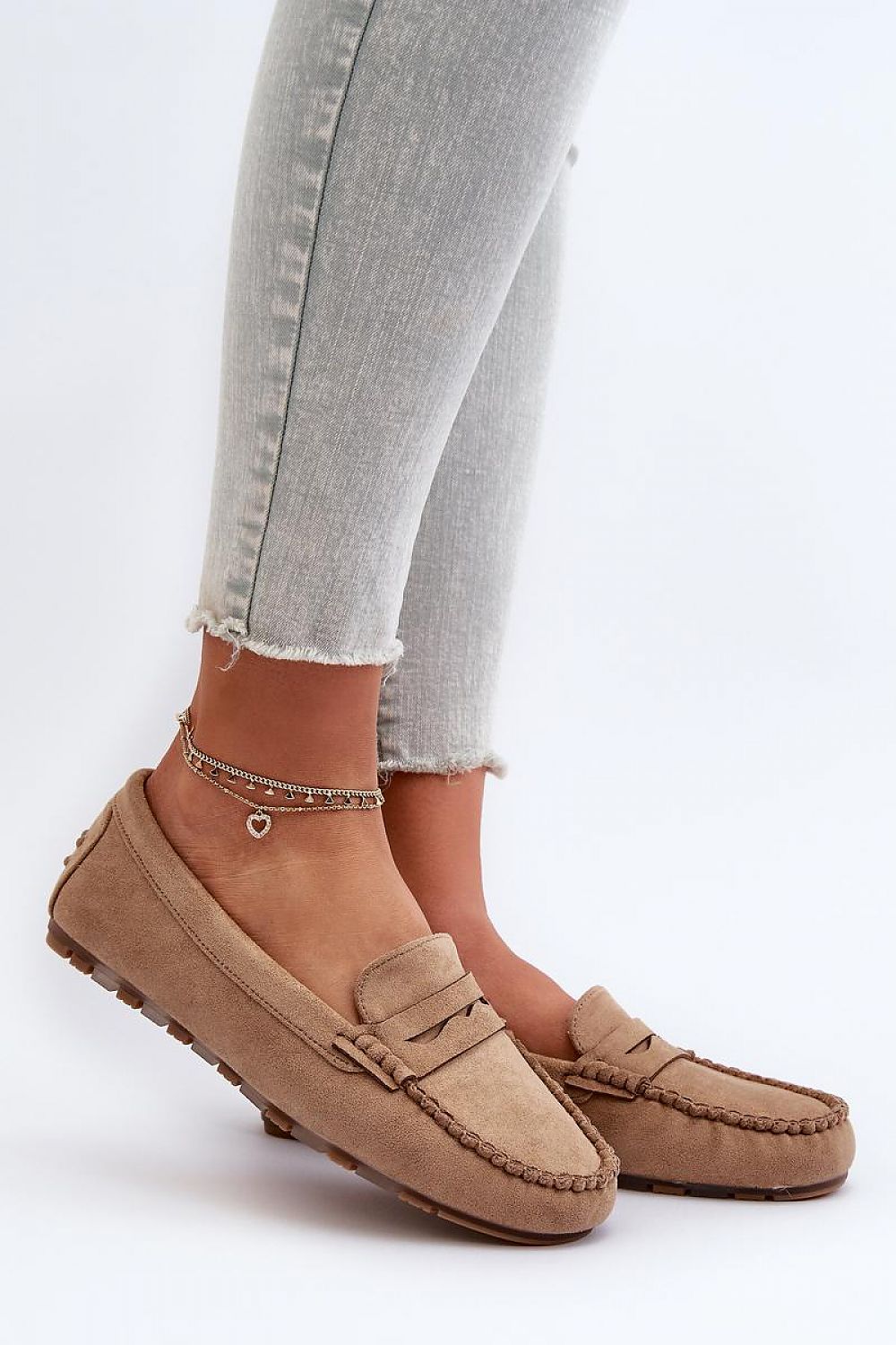 Mocassin Step in Style til dame fra MS StyleHaven, laget av polyester, farge Grønn, størrelse 39, med 45720 ermer, perfekt til casual; dress