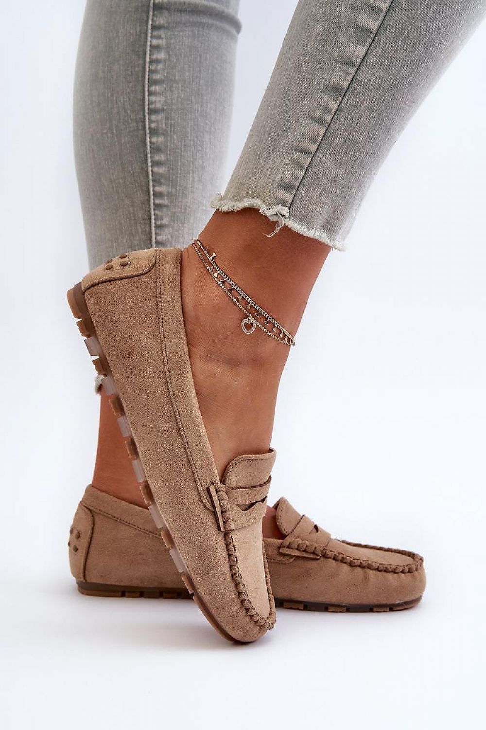Mocassin Step in Style til dame fra MS StyleHaven, laget av polyester, farge Grønn, størrelse 40, med 45720 ermer, perfekt til casual; dress