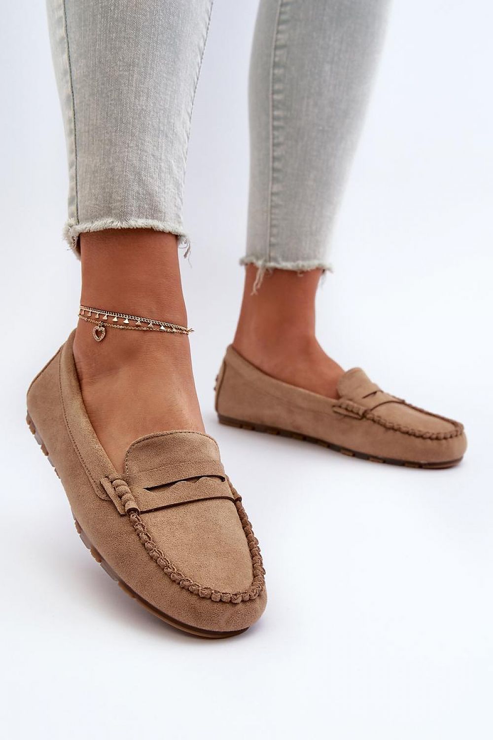 Mocassin Step in Style til dame fra MS StyleHaven, laget av polyester, farge Grønn, størrelse 41, med 45720 ermer, perfekt til casual; dress