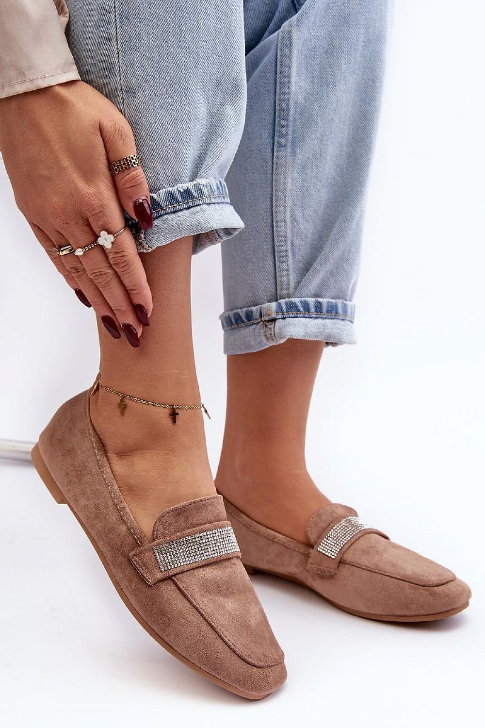 Mocassin Step in Style til dame fra MS StyleHaven, laget av polyester, farge Rosa, størrelse 37, med 45720 ermer, perfekt til casual; dress
