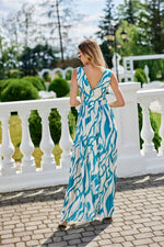 Lorena – maxikjole i chiffon fra Roco Fashion fra MS StyleHaven, størrelse 38, med sleeveless, bukselengde long, kjolelengde maxi, kjolestil sheath