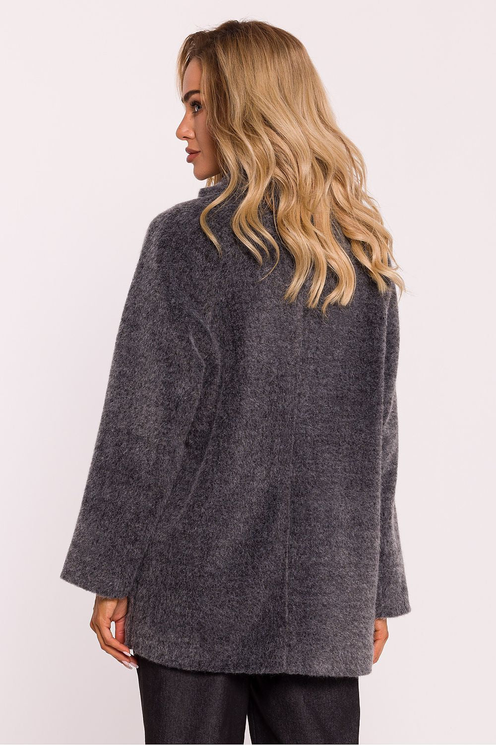 Damefrakk - Moe til dame fra MS StyleHaven, laget av Akryl; Polyamid, farge Grå, størrelse 2XL/3XL, med long ermer, perfekt til dress