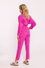 Jumpsuit - Moe til dame fra MS StyleHaven, laget av Bomull; polyester, farge Rosa, størrelse M, med long ermer, perfekt til dress