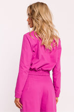 Bomberjakke til dame - Moe til dame fra MS StyleHaven, laget av Bomull; polyester, farge Rosa, størrelse L, med long ermer, perfekt til dress