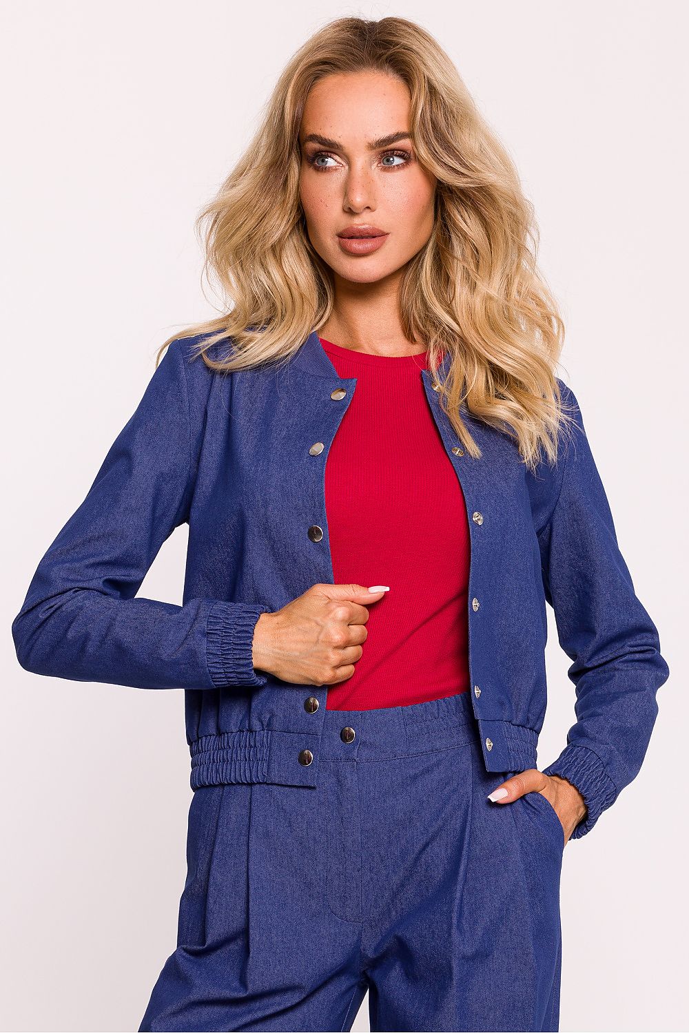 Bomberjakke til dame - Moe til dame fra MS StyleHaven, laget av Bomull; polyester, farge Rosa, størrelse XL, med long ermer, perfekt til dress