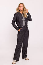 Bomberjakke til dame - Moe til dame fra MS StyleHaven, laget av Bomull; polyester, farge Blå, størrelse L, med long ermer, perfekt til dress