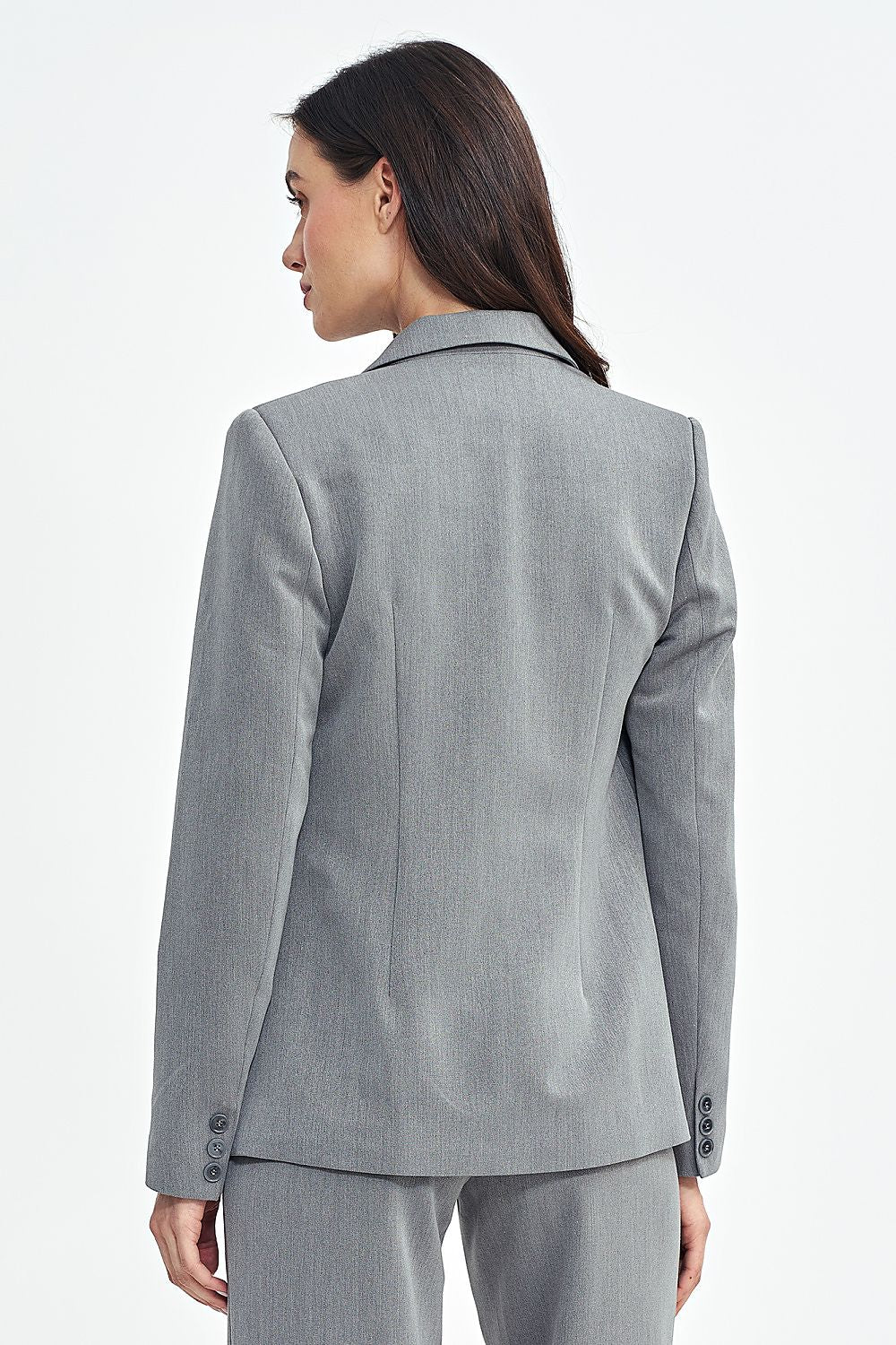 Jakke Nife til dame fra MS StyleHaven, laget av polyester; Viskose, farge Grå, størrelse 40, med long ermer, perfekt til casual; dress
