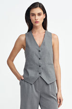Gilet Nife til dame fra MS StyleHaven, laget av polyester; Viskose, farge Grå, størrelse 42, med long ermer, perfekt til casual; dress
