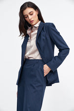 Jakke Nife til dame fra MS StyleHaven, laget av polyester; Viskose, farge Marineblå, størrelse 38, med long ermer, perfekt til casual; dress