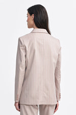 Jakke Nife til dame fra MS StyleHaven, laget av polyester; Viskose, farge beige, størrelse 40, med long ermer, perfekt til casual; dress