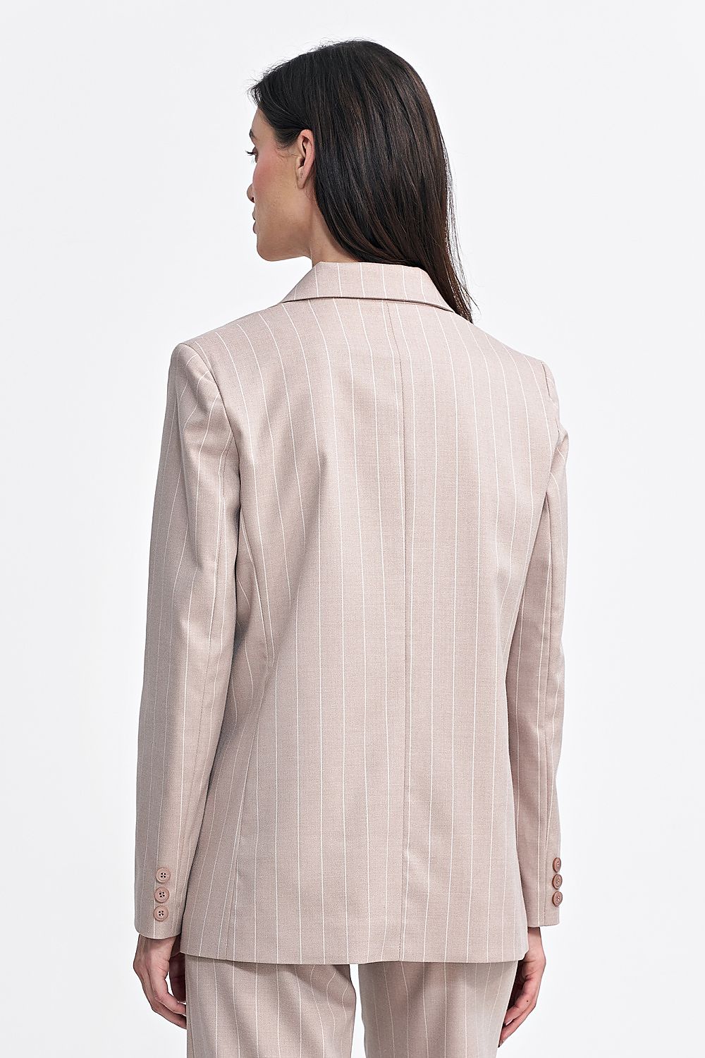 Jakke Nife til dame fra MS StyleHaven, laget av polyester; Viskose, farge beige, størrelse 40, med long ermer, perfekt til casual; dress