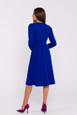 Dagkjole Stylove til dame fra MS StyleHaven, laget av polyester; Viskose, farge Fiolett, størrelse XXL, med long ermer, perfekt til dress
