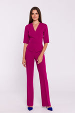 Jumbsuit Stylove til dame fra MS StyleHaven, laget av polyester; Viskose, farge Grønn, størrelse L, med short ermer, perfekt til dress