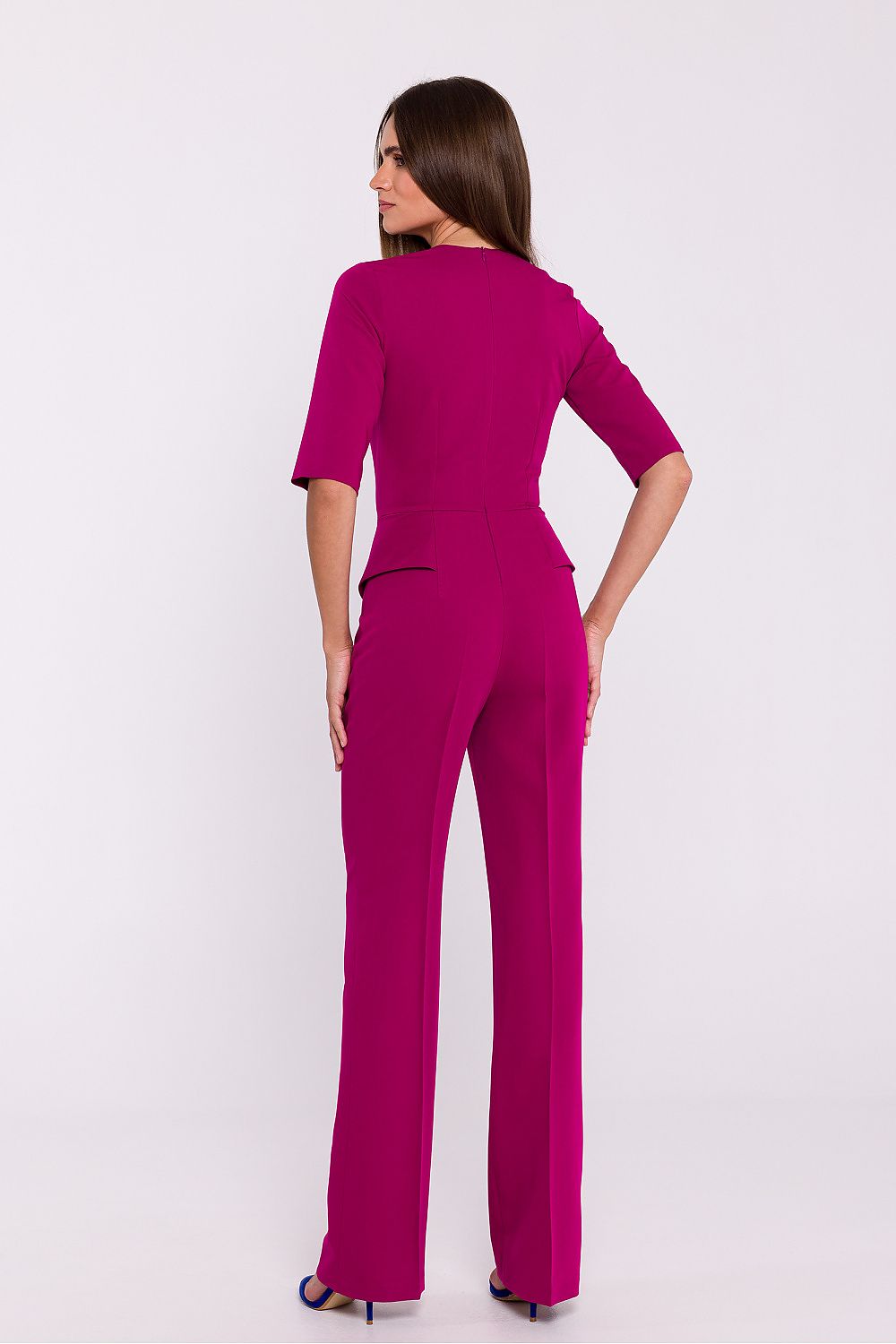 Jumbsuit Stylove til dame fra MS StyleHaven, laget av polyester; Viskose, farge Grønn, størrelse XL, med short ermer, perfekt til dress