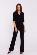 Jumbsuit Stylove til dame fra MS StyleHaven, laget av polyester; Viskose, farge Grønn, størrelse XXL, med short ermer, perfekt til dress