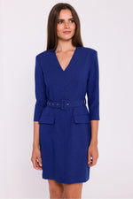 Dagkjole Stylove til dame fra MS StyleHaven, laget av polyester, farge Grå, størrelse XL, med lang ermer, perfekt til dress