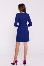 Dagkjole Stylove til dame fra MS StyleHaven, laget av polyester, farge Blå, størrelse s, med lang ermer, perfekt til dress