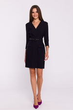 Dagkjole Stylove til dame fra MS StyleHaven, laget av polyester, farge Blå, størrelse L, med lang ermer, perfekt til dress