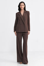 Jakke Nife til dame fra MS StyleHaven, laget av polyester; Viskose, farge Brun, størrelse 38, med long ermer, perfekt til casual; dress