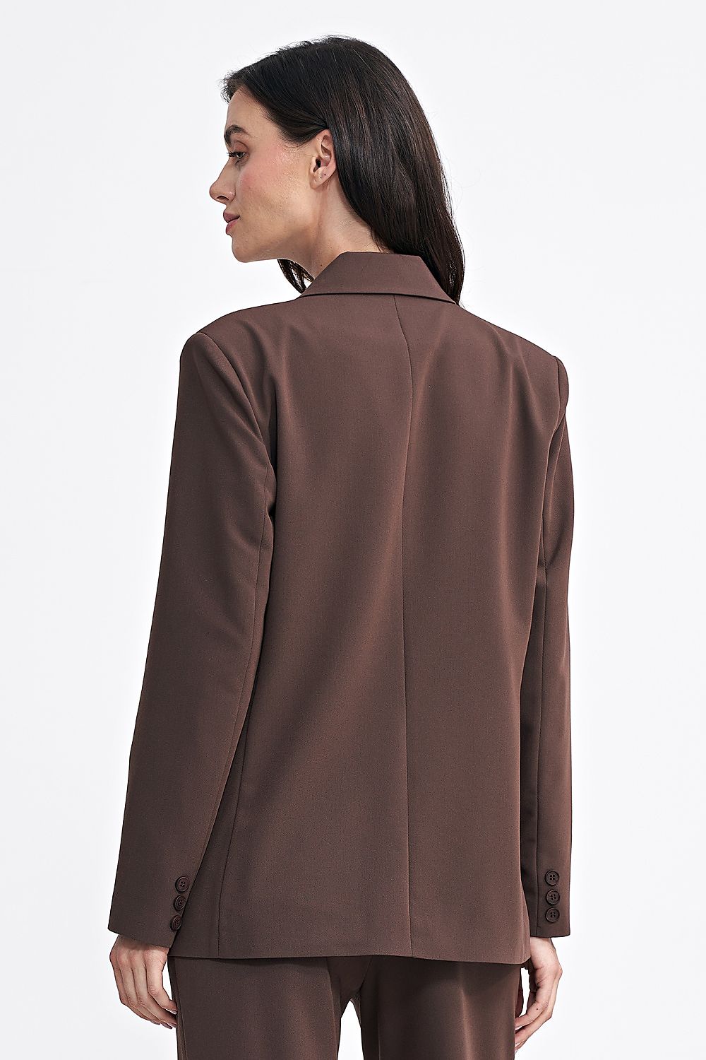 Jakke Nife til dame fra MS StyleHaven, laget av polyester; Viskose, farge Brun, størrelse 40, med long ermer, perfekt til casual; dress