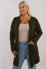 lang snitt genser plus size til dame fra MS StyleHaven, størrelse 2XL/3XL, med long, bukselengde long, kjolelengde maxi, kjolestil gown; sheath