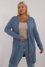 lang snitt genser plus size til dame fra MS StyleHaven, størrelse 2XL/3XL, med long, bukselengde long, kjolelengde maxi, kjolestil gown; sheath