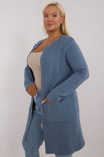 lang snitt genser plus size til dame fra MS StyleHaven, størrelse 2XL/3XL, med long, bukselengde long, kjolelengde maxi, kjolestil gown; sheath