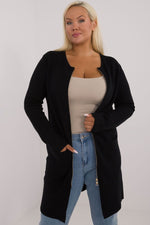 lang snitt genser plus size til dame fra MS StyleHaven, størrelse 2XL/3XL, med long, bukselengde long, kjolelengde maxi, kjolestil gown; sheath