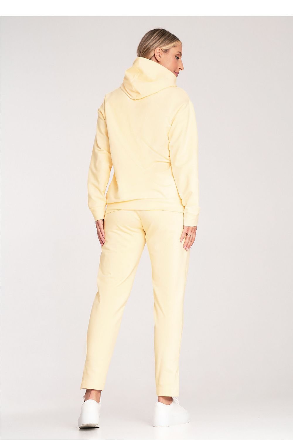 Koselig klassisk hettegenser - Figl til dame fra MS StyleHaven, laget av Bomull; Elastan, farge Gul, størrelse M, med long; 3-4 ermer, perfekt til casual; dress