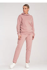 Koselig klassisk hettegenser - Figl til dame fra MS StyleHaven, laget av Bomull; Elastan, farge Grønn, størrelse L, med long; 3-4 ermer, perfekt til casual; dress