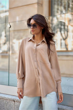 Urban Flow – asymmetrisk oversized skjorte fra Roco Fashion fra MS StyleHaven, størrelse L/XL, med long, bukselengde long, kjolelengde maxi, kjolestil sheath