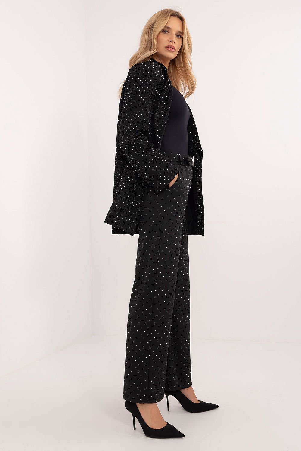 Moderne damebukser fra Italy Moda til dame fra MS StyleHaven, størrelse black, med long, bukselengde long, kjolelengde maxi, kjolestil gown; sheath