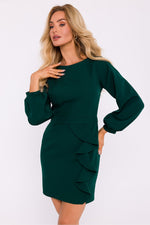 Cocktailkjole Moe til dame fra MS StyleHaven, laget av polyester, farge Rød, størrelse XL, med 3-4; long ermer, perfekt til dress