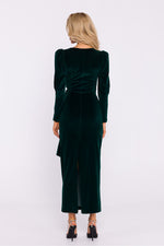 Lang kjole Moe til dame fra MS StyleHaven, laget av polyester, farge Grønn, størrelse M, med 45720 ermer, perfekt til dress