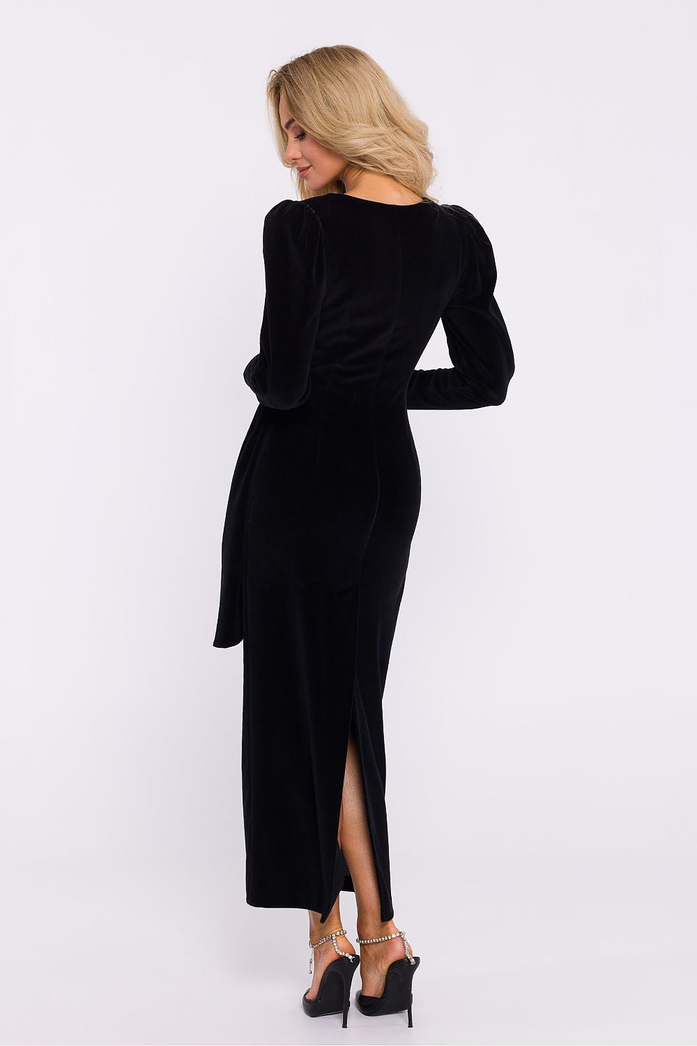 Lang kjole Moe til dame fra MS StyleHaven, laget av polyester, farge Grønn, størrelse XL, med 45720 ermer, perfekt til dress