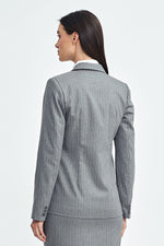 Jakke Nife til dame fra MS StyleHaven, laget av polyester; Viskose, farge Grå 2, størrelse 36, med long ermer, perfekt til casual; dress