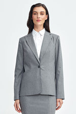 Jakke Nife til dame fra MS StyleHaven, laget av polyester; Viskose, farge Grå 2, størrelse 38, med long ermer, perfekt til casual; dress