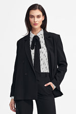 Jakke Nife til dame fra MS StyleHaven, laget av polyester; Viskose, farge Svart, størrelse 42, med long ermer, perfekt til casual; dress