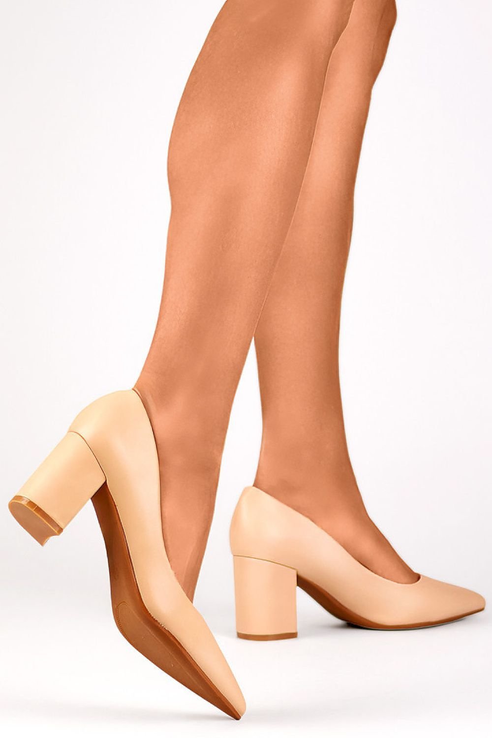 Elegante beige pumps til dame til dame fra MS StyleHaven, laget av Viskose; polyester; Polyamid, farge beige, størrelse 37, med long ermer, perfekt til casual; dress