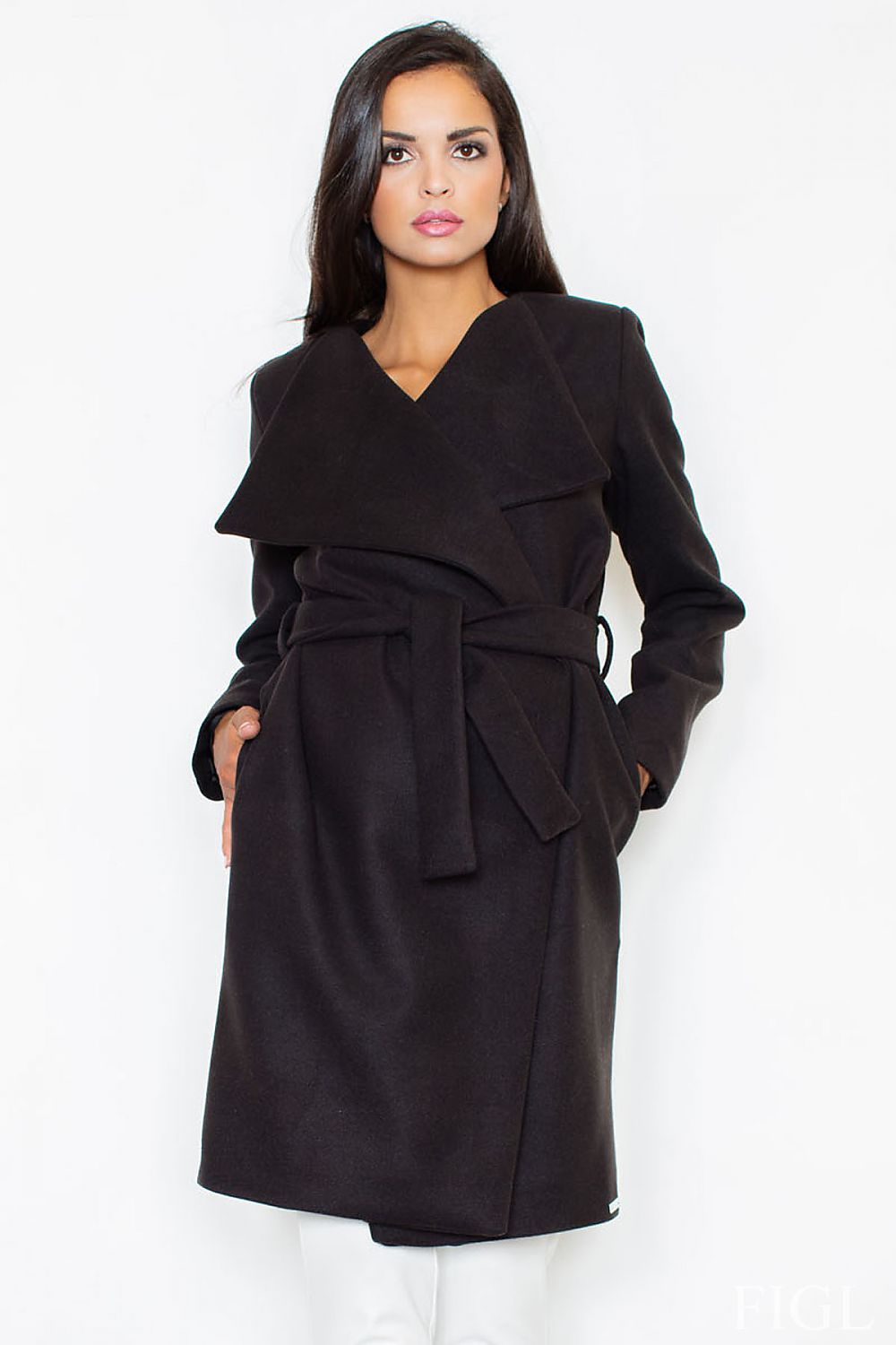 Høstkåpe Oversize - Figl til dame fra MS StyleHaven, laget av fleece; Viskose; polyester, farge Svart, størrelse s, med long ermer, perfekt til casual; dress