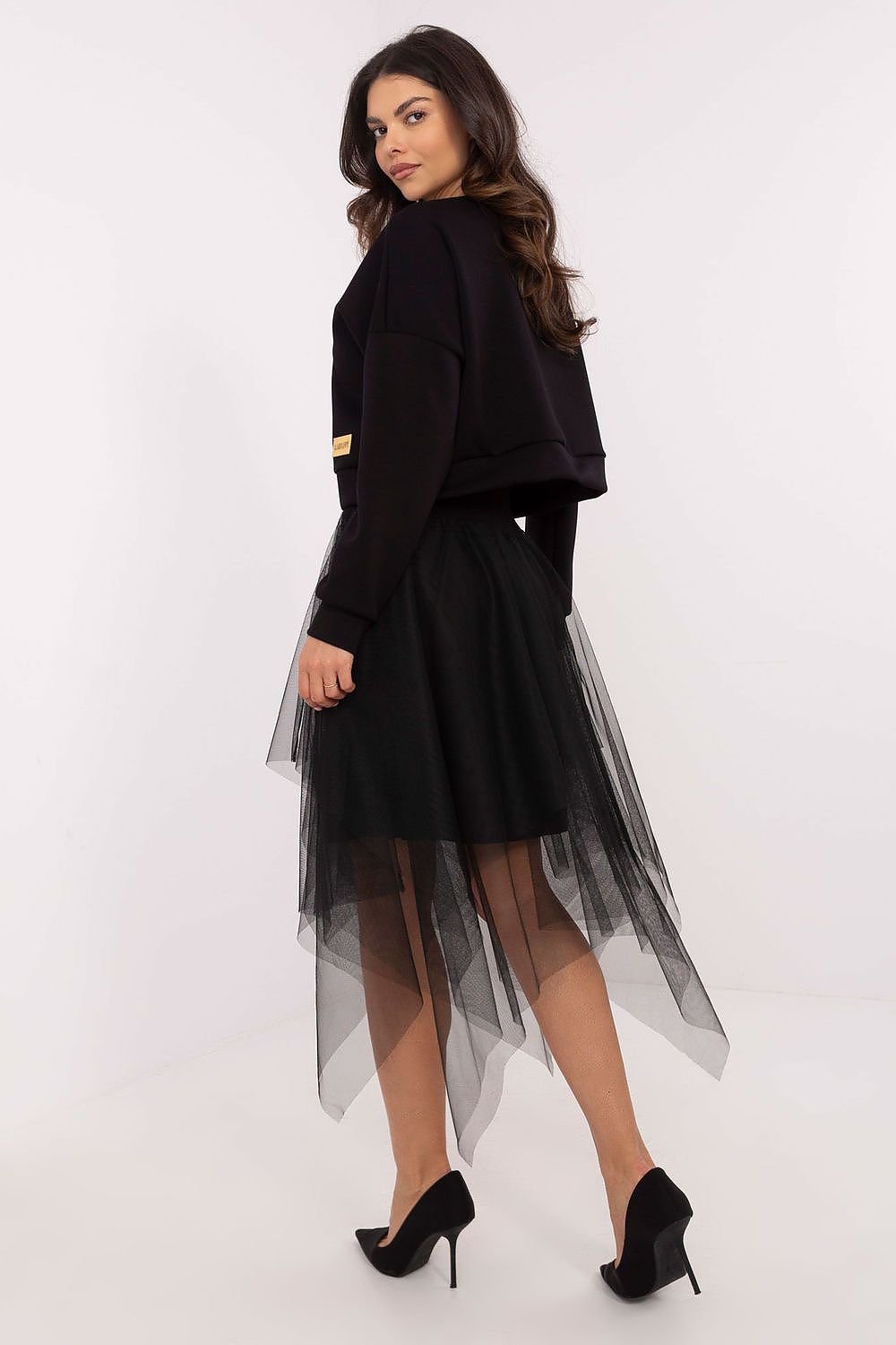 Elegant todelt sett av Italy Moda til dame fra MS StyleHaven, størrelse black, med long, bukselengde long, kjolelengde maxi, kjolestil gown; sheath